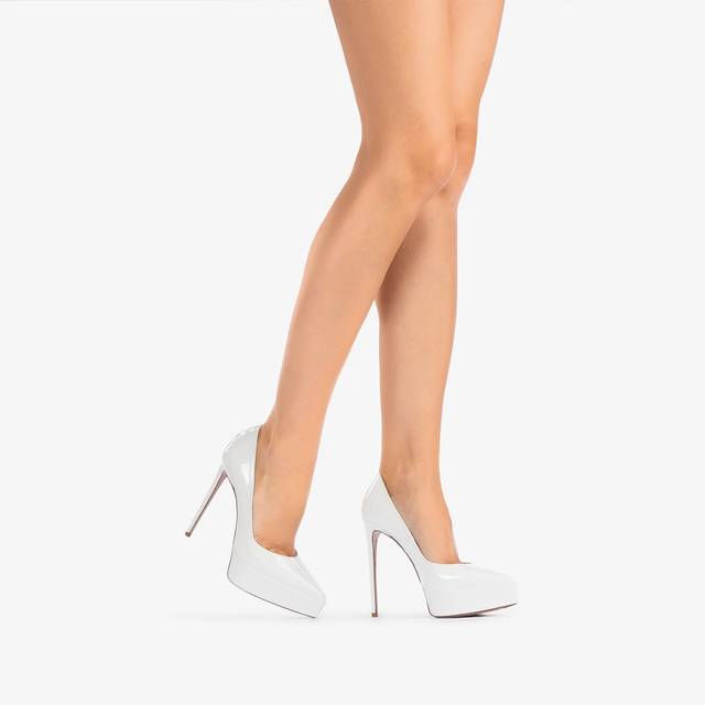Le Silla Décolleté con plateau vernice bianca carta Saldi Di Fabbrica