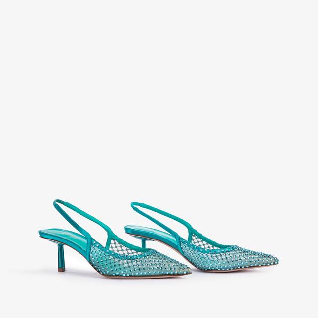 Le Silla Slingback gioiello rete verde procida Vendite Flash