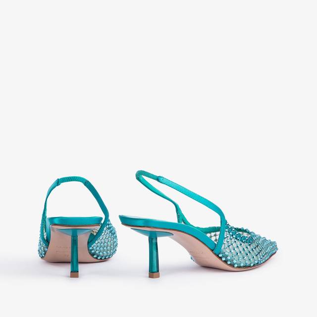 Le Silla Slingback gioiello rete verde procida Vendite Flash