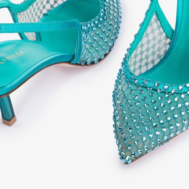 Le Silla Slingback gioiello rete verde procida Vendite Flash