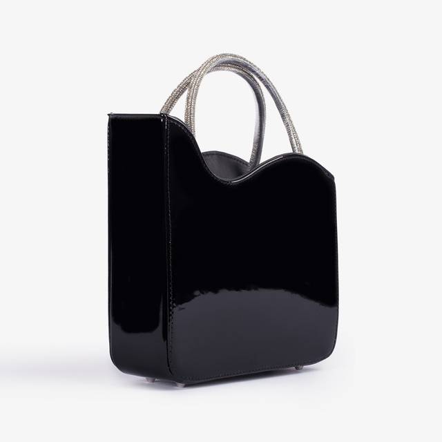 Le Silla Small bag vernice nera e Cristalli Acquista Ora