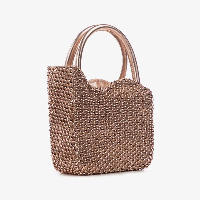 Le Silla Mini bag nappa oro rosa e Cristalli Fino Al -60%