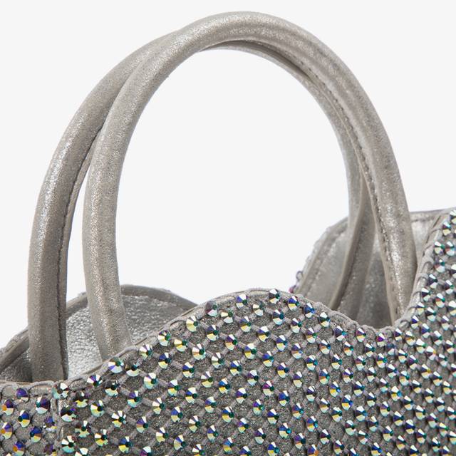 Le Silla Mini bag nappa argento eclissi e Cristalli Shopping Online