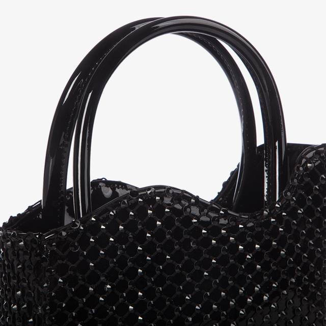 Le Silla Mini bag vernice nera jet e Cristalli Affare Del Giorno