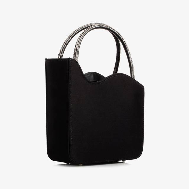 Le Silla Mini bag raso nero e Cristalli Sottocosto