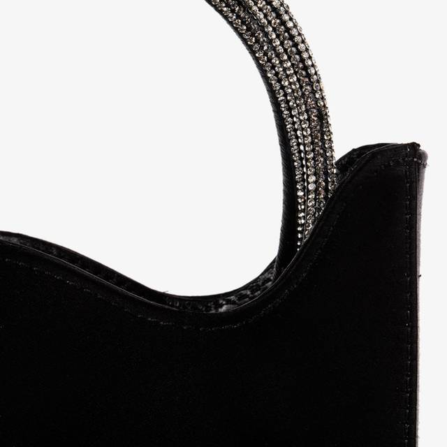 Le Silla Mini bag raso nero e Cristalli Sottocosto