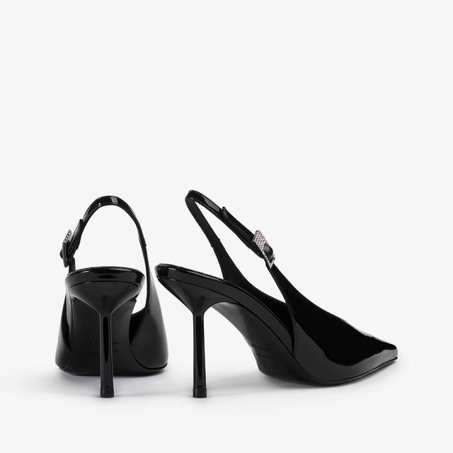 Le Silla Slingback vernice nera Novità