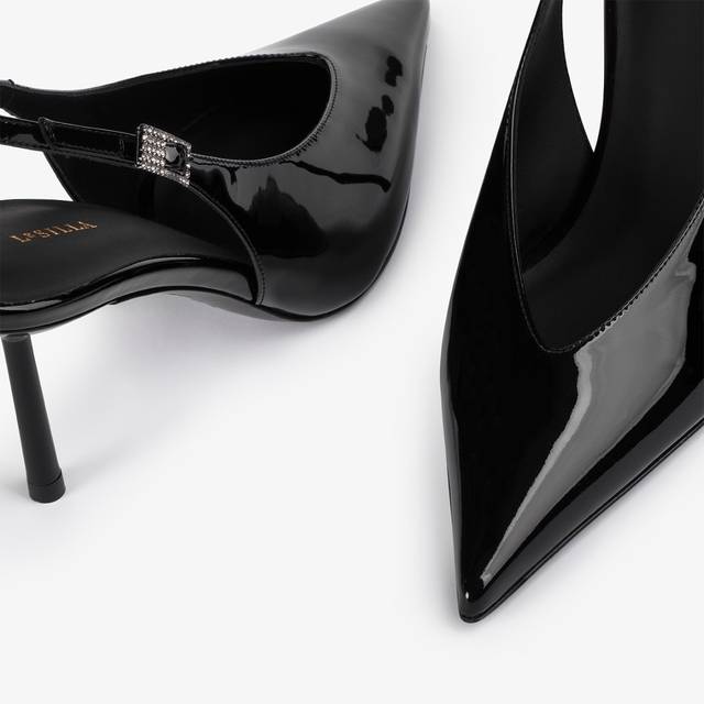 Le Silla Slingback vernice nera Novità
