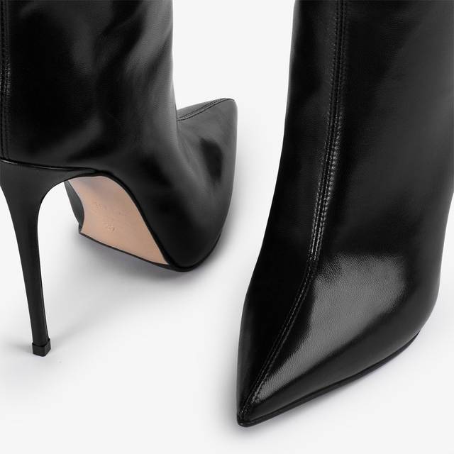 Le Silla Stivale sopra il ginocchio oversize nappa nero Economico