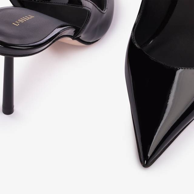 Le Silla Slingback vernice nera Hotsell