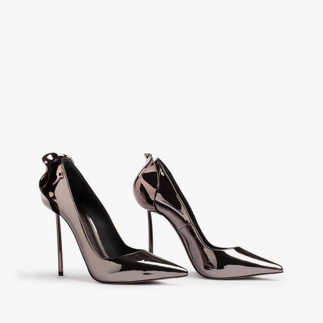 Le Silla Décolleté metallizzata peltro Negozio