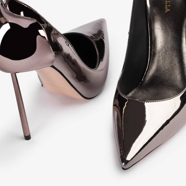 Le Silla Décolleté metallizzata peltro Negozio