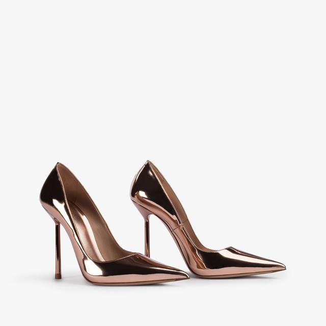 Le Silla Décolleté metallizzata oro rosa In Saldo