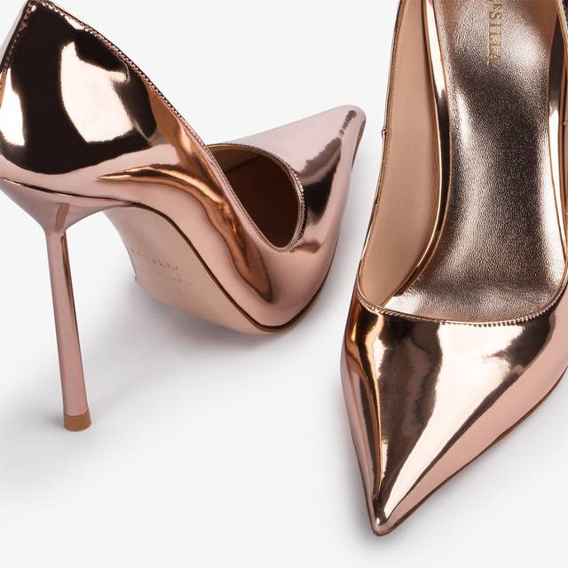 Le Silla Décolleté metallizzata oro rosa In Saldo