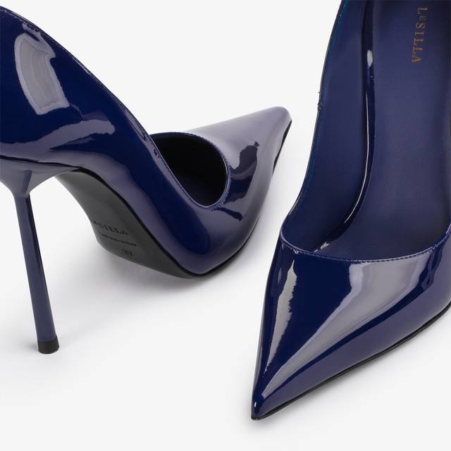 Le Silla Décolleté vernice blu lazuli Nuova
