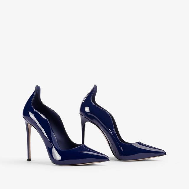 Le Silla Décolleté vernice blu lazuli Moda