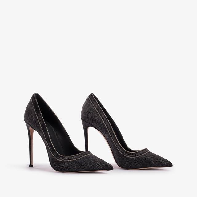 Le Silla Décolleté denim nera Nuovo