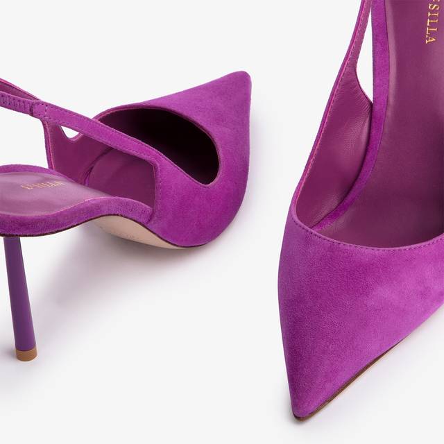 Le Silla Slingback camoscio lavanda darling Pezzi Unici