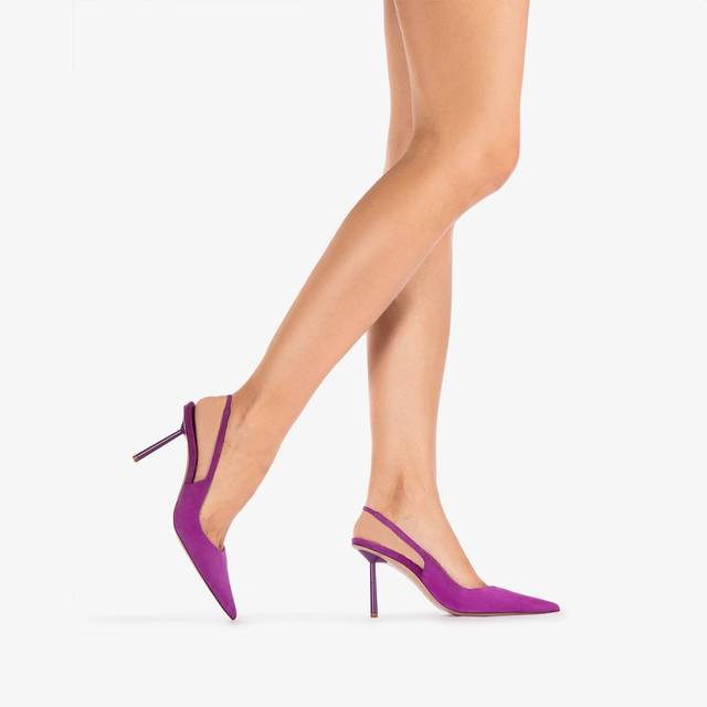 Le Silla Slingback camoscio lavanda darling Pezzi Unici
