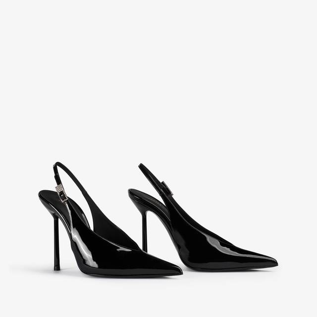 Le Silla Slingback vernice nera Consegna Veloce