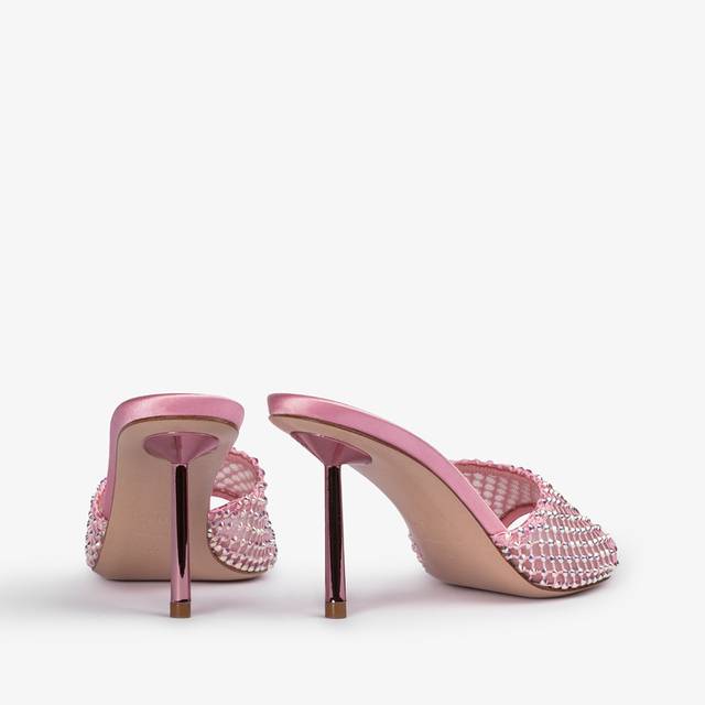 Le Silla Sandalo mule gioiello rete rosa dea con Cristalli Promozione Limitata