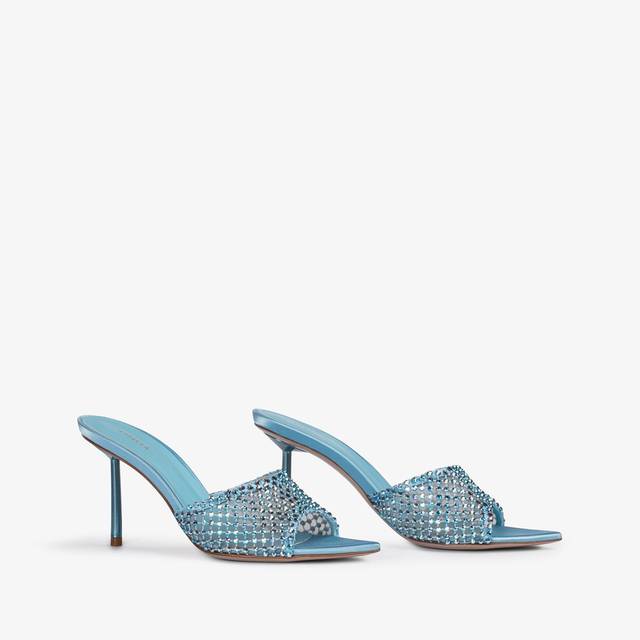 Le Silla Sandalo mule gioiello rete azzurro cielo con Cristalli Fino Al -60%