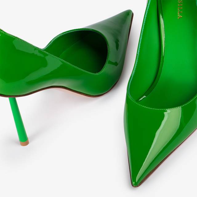 Le Silla Décolleté vernice verde emerald Novità