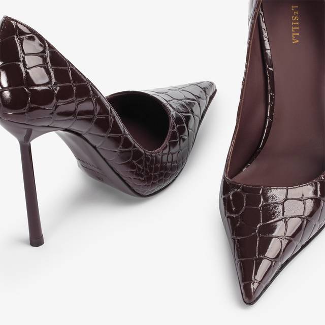 Le Silla Décolleté stampa cocco marrone fondente Sconto