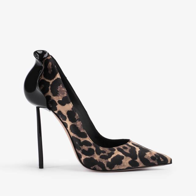 Le Silla Décolleté raso stampa leopardata Economico
