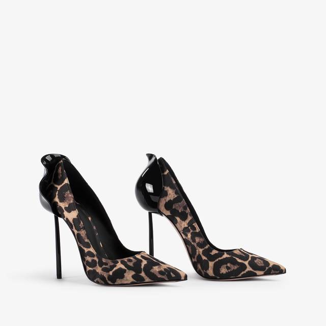 Le Silla Décolleté raso stampa leopardata Economico