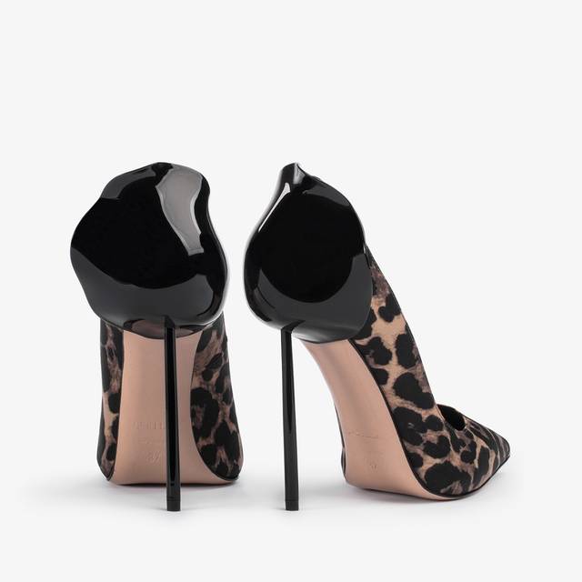 Le Silla Décolleté raso stampa leopardata Economico