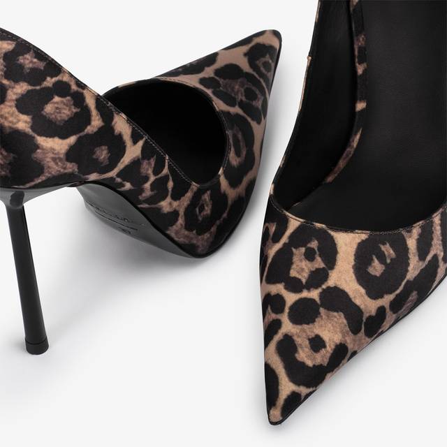 Le Silla Décolleté raso stampa leopardata Online