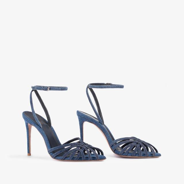 Le Silla Sandalo denim blu Moda