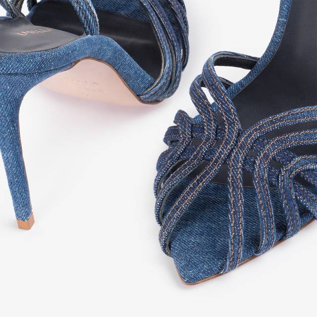 Le Silla Sandalo denim blu Moda