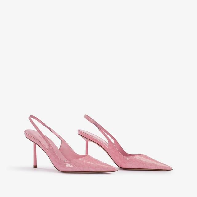 Le Silla Slingback stampa coccodrillo rosa dea 2025