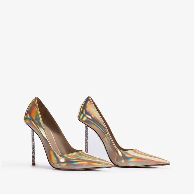 Le Silla Décolleté iridescente nude Vendita