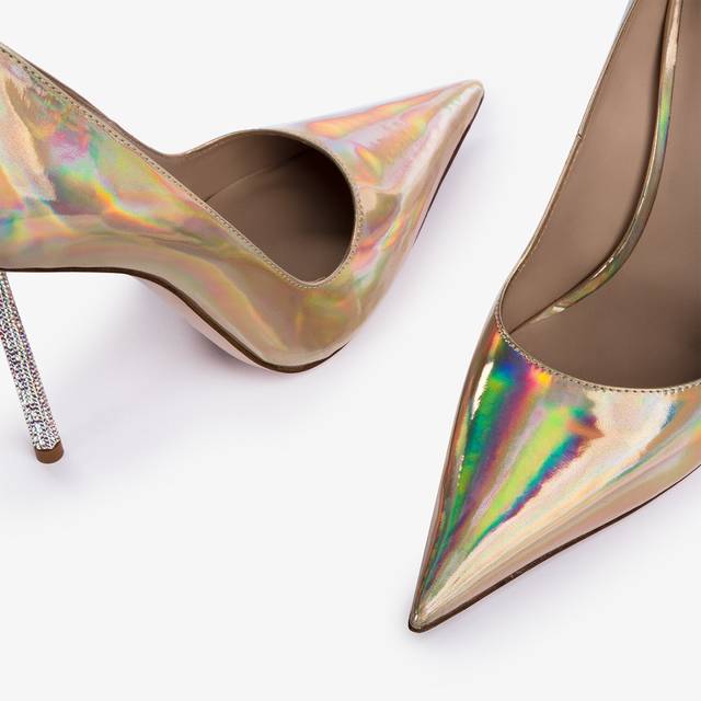 Le Silla Décolleté iridescente nude Vendita