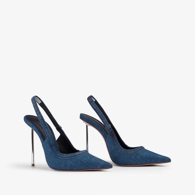 Le Silla Slingback denim blu Spedizione Gratuita