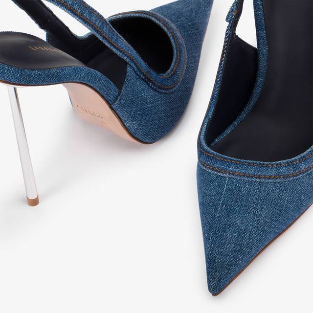 Le Silla Slingback denim blu Spedizione Gratuita