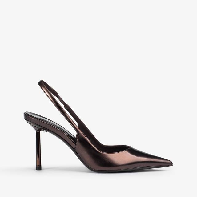Le Silla Slingback metallizzata marrone fondente Affare Del Giorno
