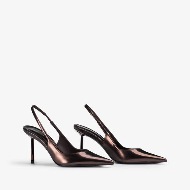 Le Silla Slingback metallizzata marrone fondente Affare Del Giorno