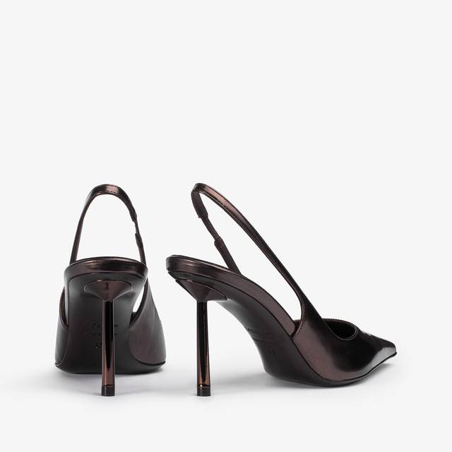 Le Silla Slingback metallizzata marrone fondente Affare Del Giorno