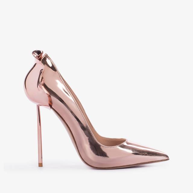 Le Silla Décolleté metallizzata oro rosa Sottocosto