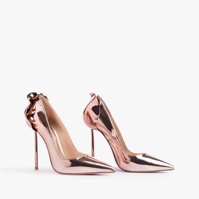 Le Silla Décolleté metallizzata oro rosa Sottocosto