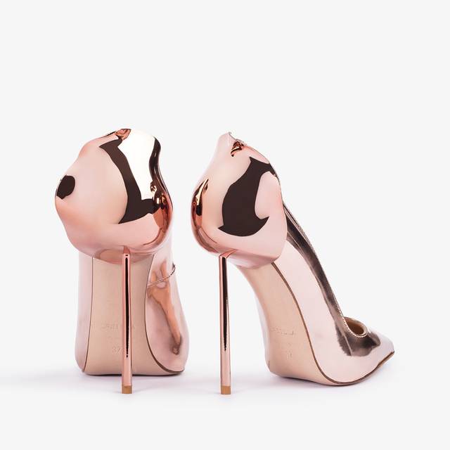 Le Silla Décolleté metallizzata oro rosa Sottocosto