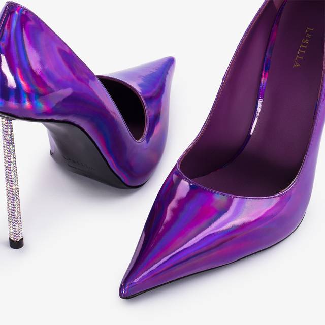 Le Silla Décolleté iridescente viola kamala Flash Sale