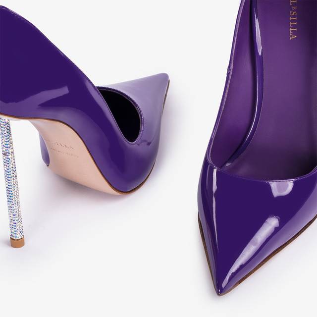 Le Silla Décolleté vernice viola queen Fornitura limitata
