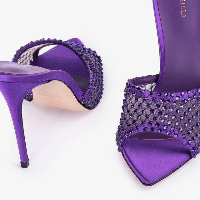 Le Silla Sandalo gioiello rete viola kamala con Cristalli Saldi