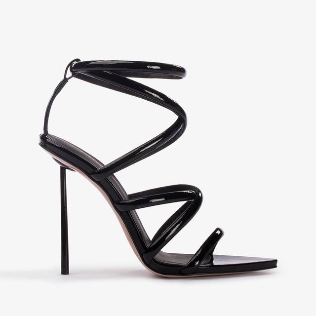 Le Silla Sandalo con fasce incrociate vernice nero