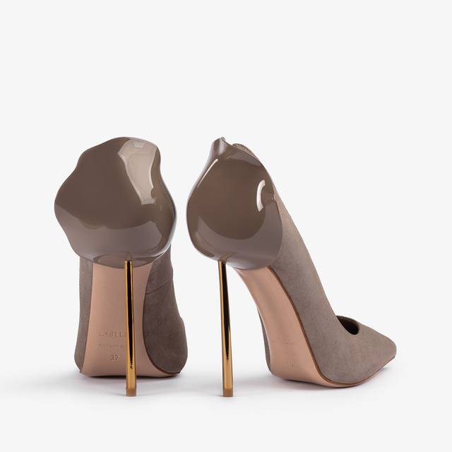 Le Silla Décolleté camoscio grigia sesamo Moda